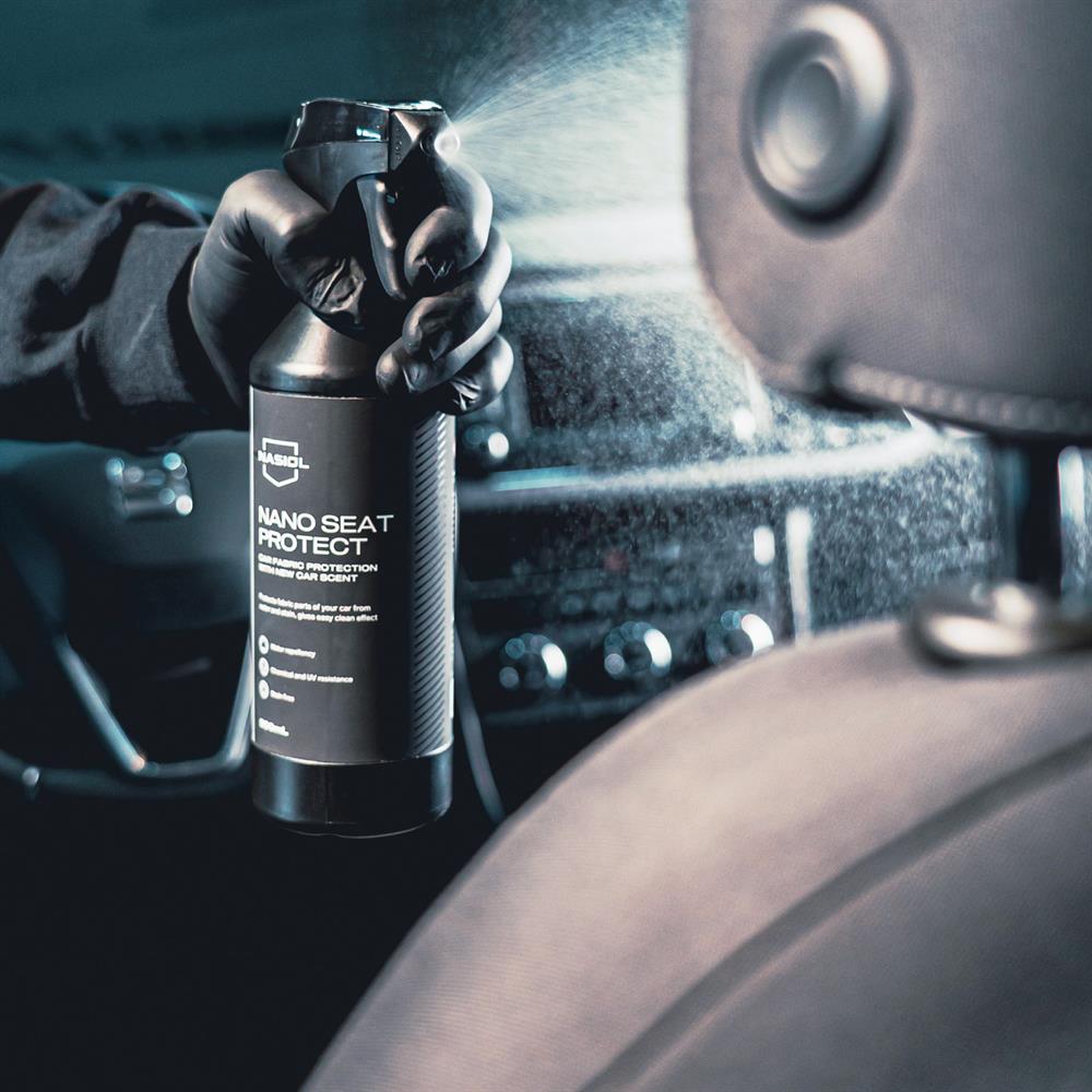 Nasiol Nano Seat Protect Araç Kumaş Yüzeyleri için Nano Kaplama-Yeni Araç Kokulu-4 Ay Dayanım-500ml