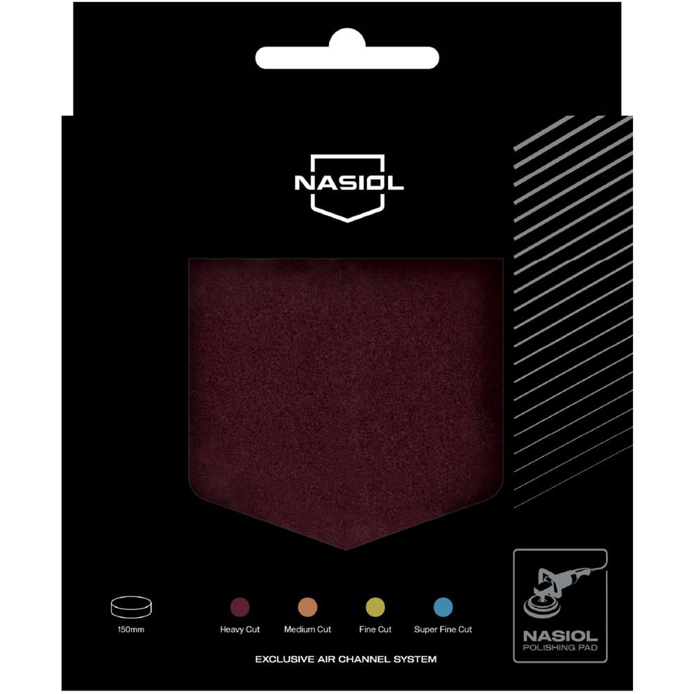 Nasiol Polishing Pad/Sponge with Air Channel System-Heavy Cut Scratch Remover-6inch-Burgundy