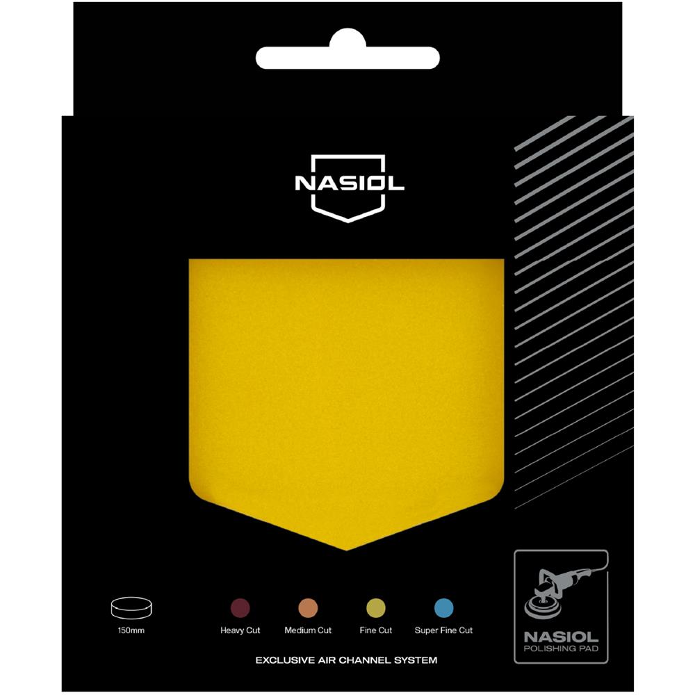 Nasiol Polishing Pad/Sponge with Air Channel System-Fine Cut Scratch Remover-6inch-Yellow