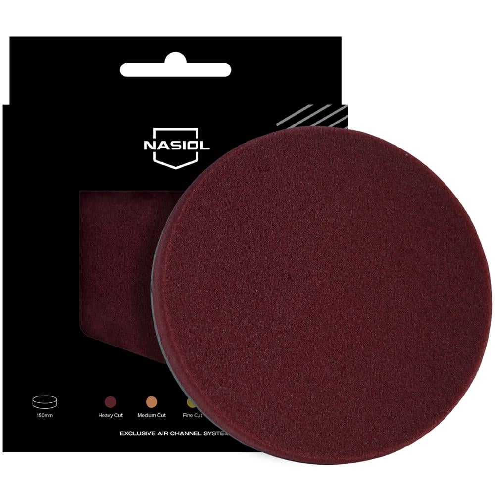 Nasiol Polishing Pad/Sponge with Air Channel System-Heavy Cut Scratch Remover-6inch-Burgundy