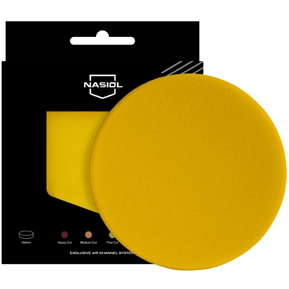 Nasiol Polishing Pad/Sponge with Air Channel System-Fine Cut Scratch Remover-6inch-Yellow