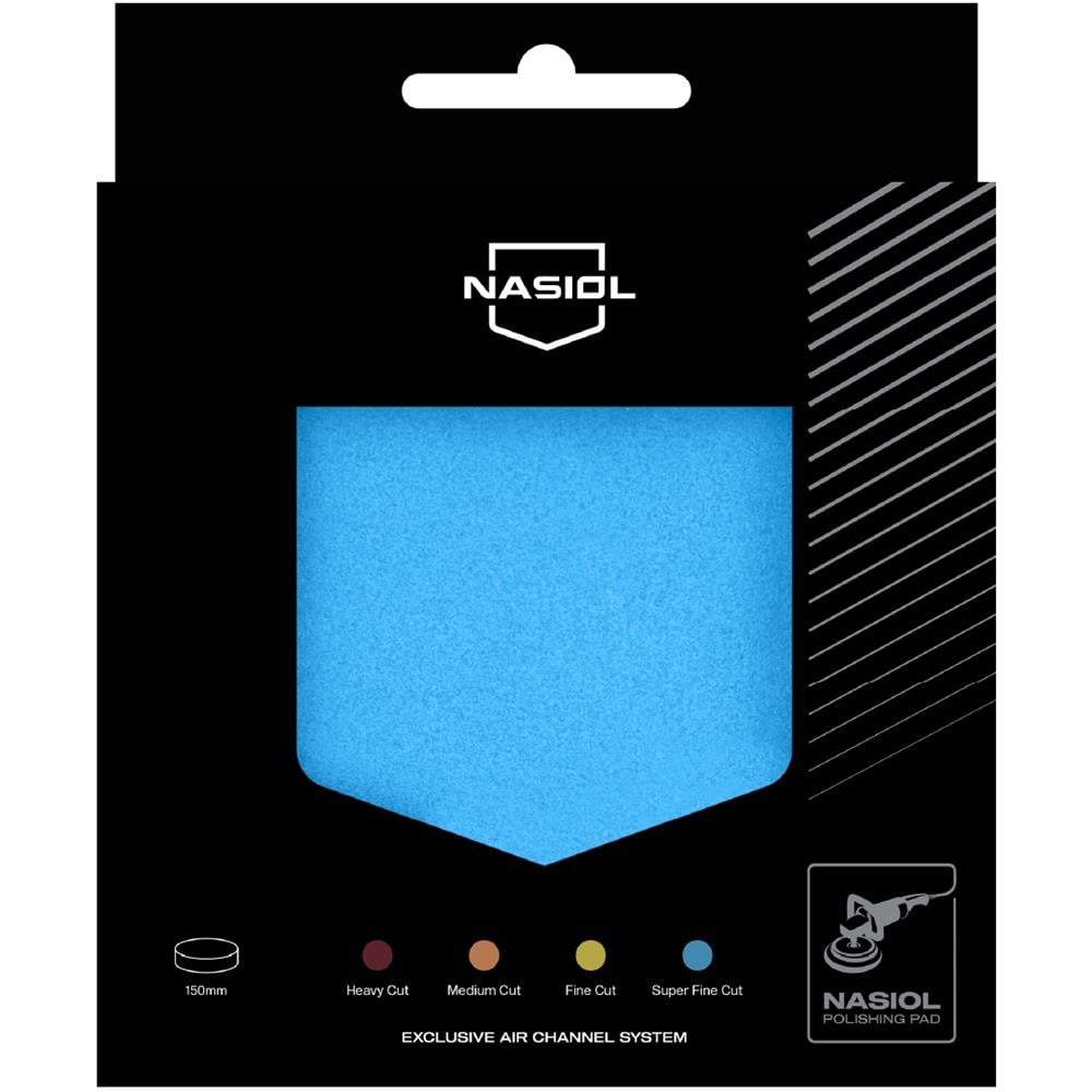 Nasiol Polishing Pad/Sponge with Air Channel System-Super Fine Cut Scratch Remover-6inch-Blue