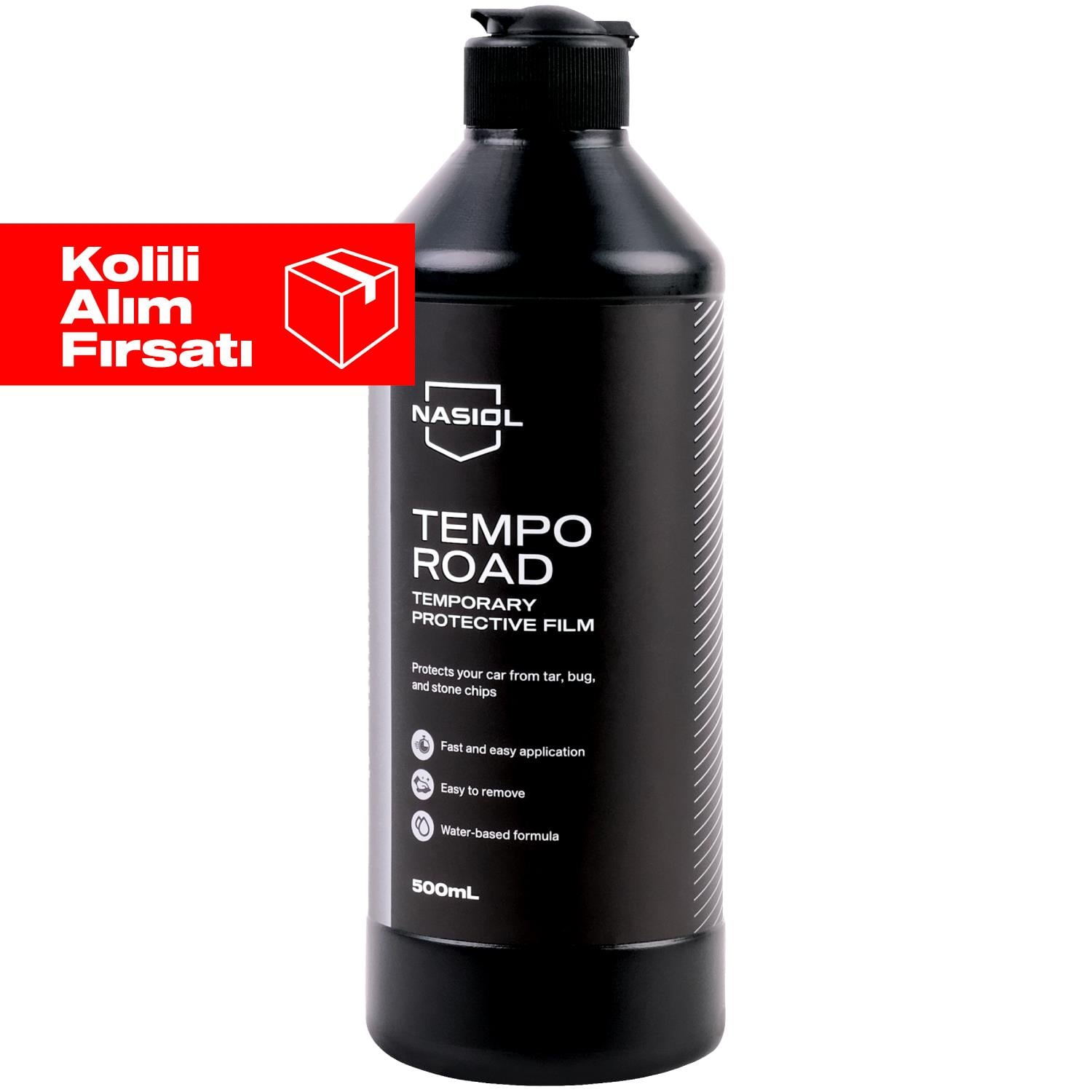 Nasiol Temporoad Geçici Araç Yüzeyi Koruyucu Sıvı Film-Geçici Boya Koruma-500ml 12li Set (Kolili)