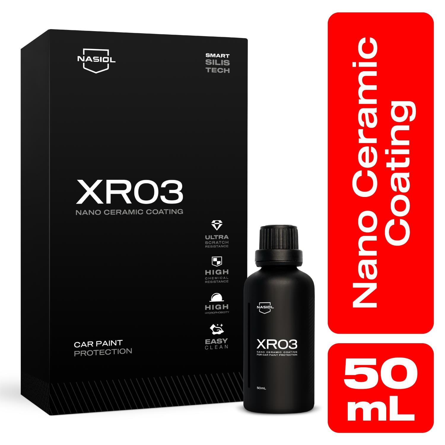 Nasiol XR03 Car Nano Ceramic Coating and Paint Protection-1.5 Years Durability-1.69FlOz