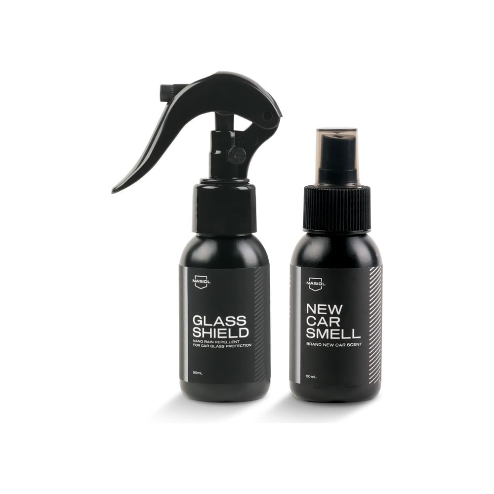 Nasiol Glasshield Nano Rain Repellent and New Car Smell Car Scent Set of 2-Advantage Package