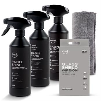 Nasiol-SET 4-Araç Nano Koruma 5li Seti Temel-Avantajlı Paket-Araç İçi ve Dışı Detailing Seti