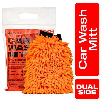 Nasiol Double Sided Microfiber Super Soft Chenille Car Wash Mitt-Scratch Free Cleaning