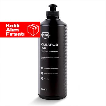Nasiol Clearub 105 Ağır Çizik Giderici Polisaj Pastası-Pasta Cila-500gr 6lı Set (Kolili)