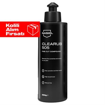 Nasiol Clearub 505 Hafif Çizik Giderici Polisaj Pastası-Pasta Cila-250gr 12li Set (Kolili)