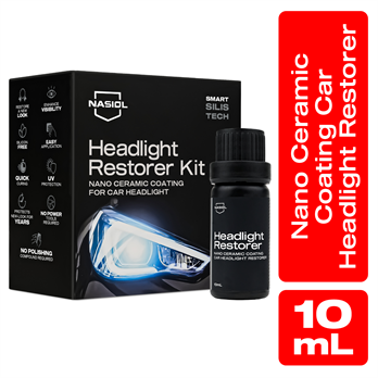 Nasiol Headlight Restorer Nano Ceramic Headlight Restoration and Protection Kit-3 Years Durability-0.33 Fl Oz