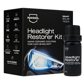 Nasiol Headlight Restorer Nano Seramik Far Yenileme ve Koruma Kiti-3 Yıl Dayanım-10ml