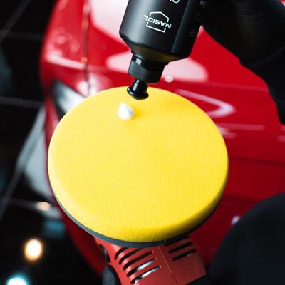 Nasiol Özel Hava Kanallı Polisaj Süngeri/Pedi-Hafif Çizik Giderici-150mm-Sarı