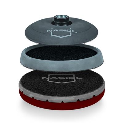 Nasiol Özel Hava Kanallı Polisaj Süngeri/Pedi-Ağır Çizik Giderici-150mm-Bordo