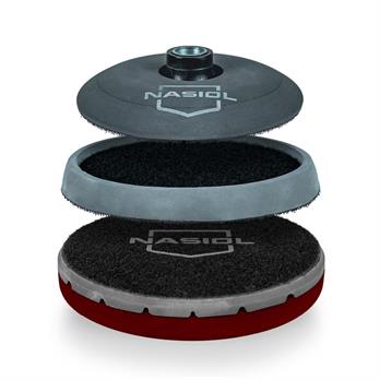 Nasiol Özel Hava Kanallı Polisaj Süngeri/Pedi-Ağır Çizik Giderici-150mm-Bordo 10lu Set (Kolili)