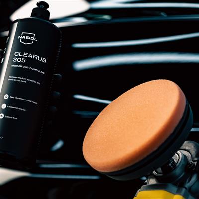 Nasiol Özel Hava Kanallı Polisaj Süngeri/Pedi-Orta,Ağır Çizik Giderici-150mm-Turuncu