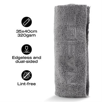 Nasiol Wipe&Buff Microfiber Ceramic Coating Detailing Cloth 10pcs-Light Gray-16x16inch-320gsm