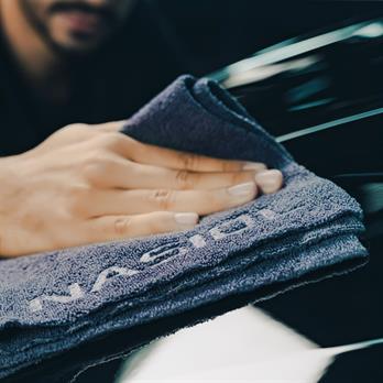 Nasiol Wipe&Buff Microfiber Ceramic Coating Detailing Cloth 10pcs-Light Gray-16x16inch-320gsm