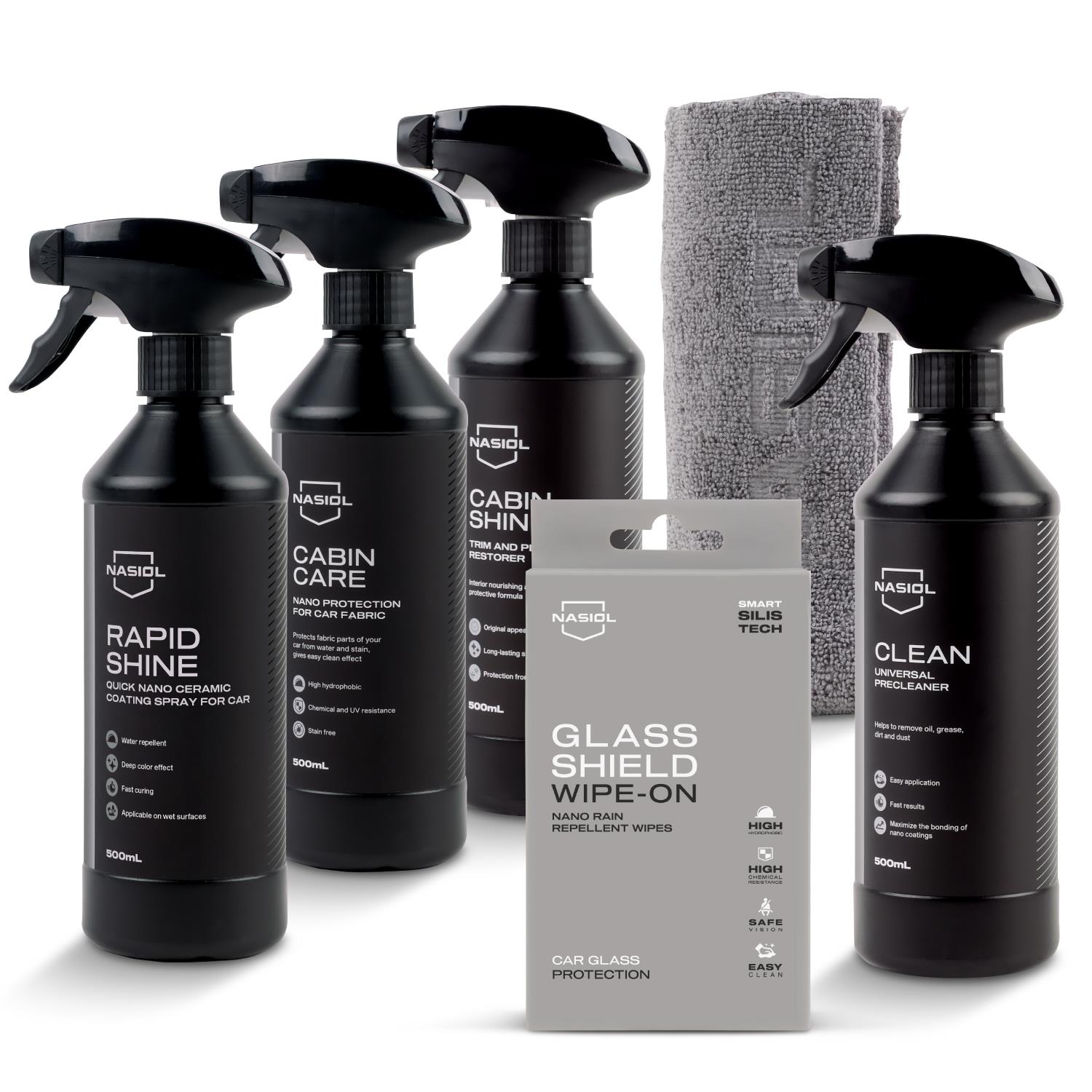 Nasiol Car Nano Protection and Cleaning Package Basic - Advantage Set
