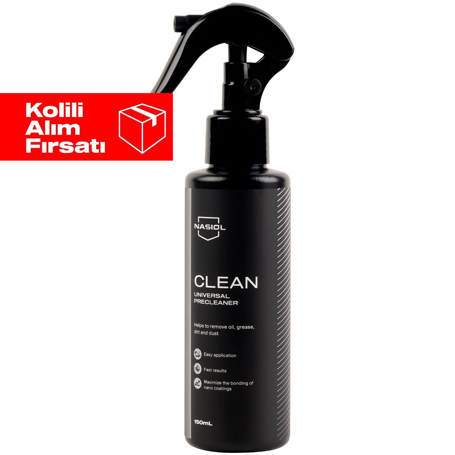 Nasiol Clean Seramik Kaplama Öncesi Yüzey Temizleyici-Genel Temizleme-150ml 16'lı Set (Kolili)