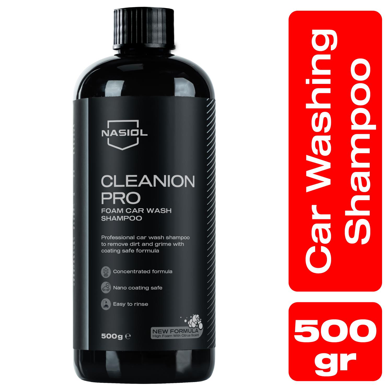 Nasiol Cleanion Pro Yoğun Köpüklü Konsantre Araç Yıkama Şampuanı-25 Yıkama-500gr