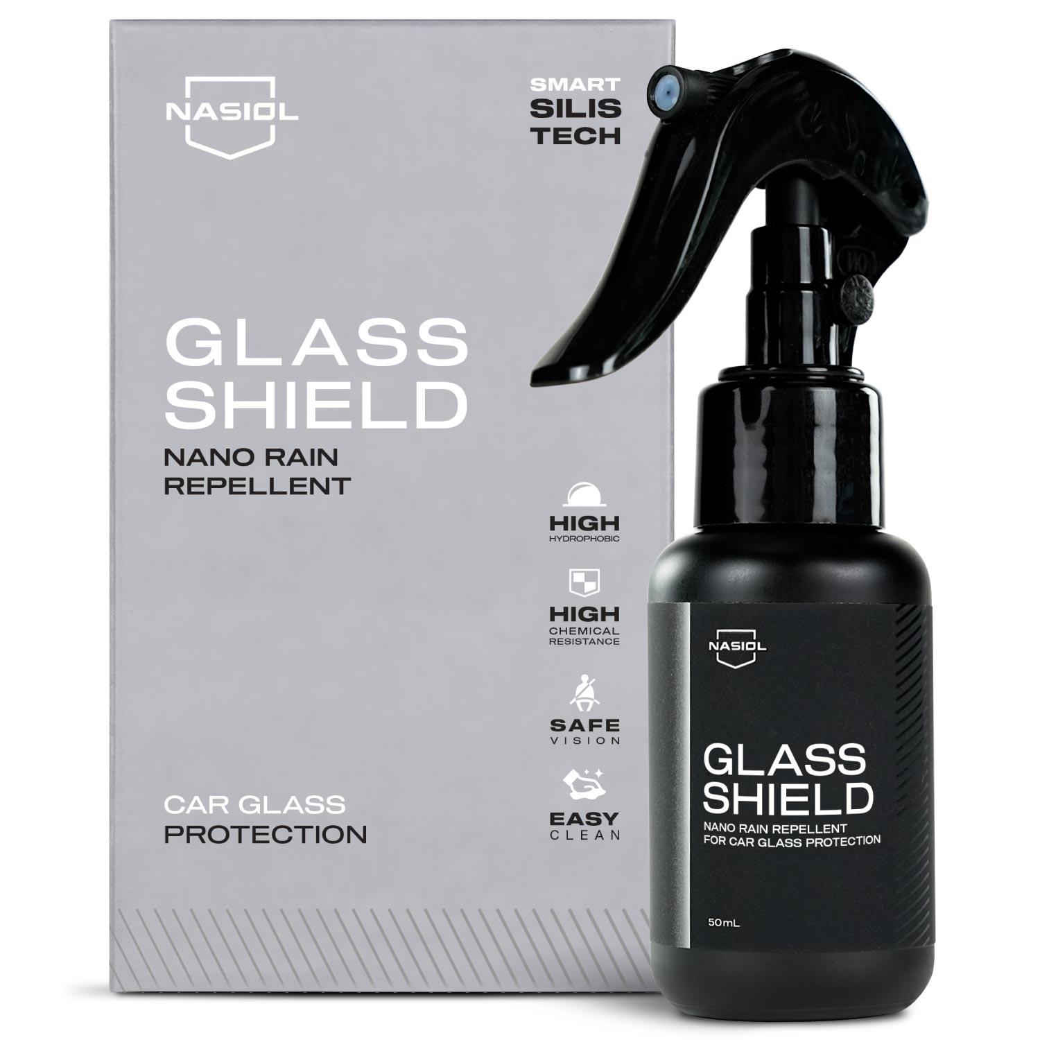 Nasiol Glasshield Nano Rain Repellent-Glass Surface Ceramic Coating Spray-2 Year Durability-1.69FlOz