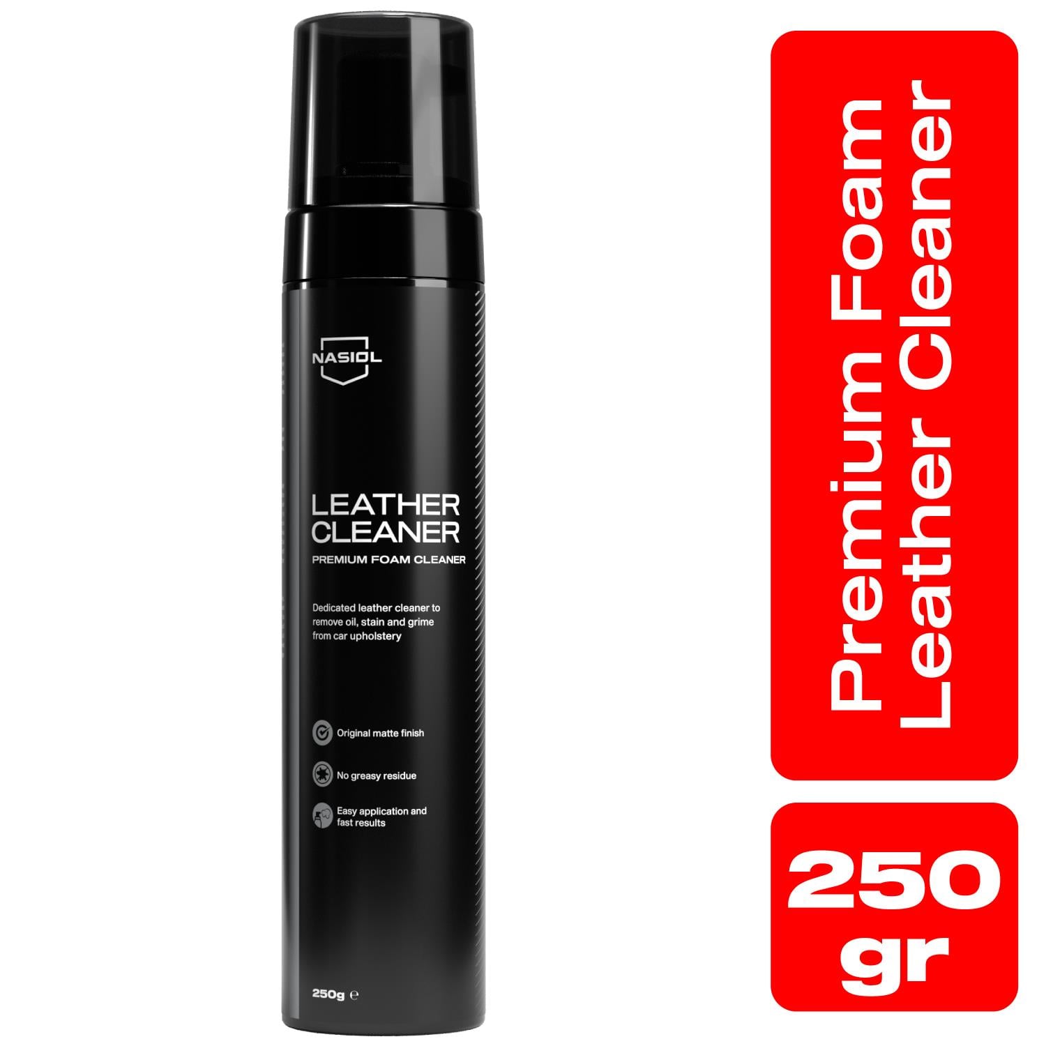 Nasiol Leather Cleaner Araç,Ev,Ofis Deri Yüzeyler için Premium Köpük Temizleyici-Deri Bakımı-250gr