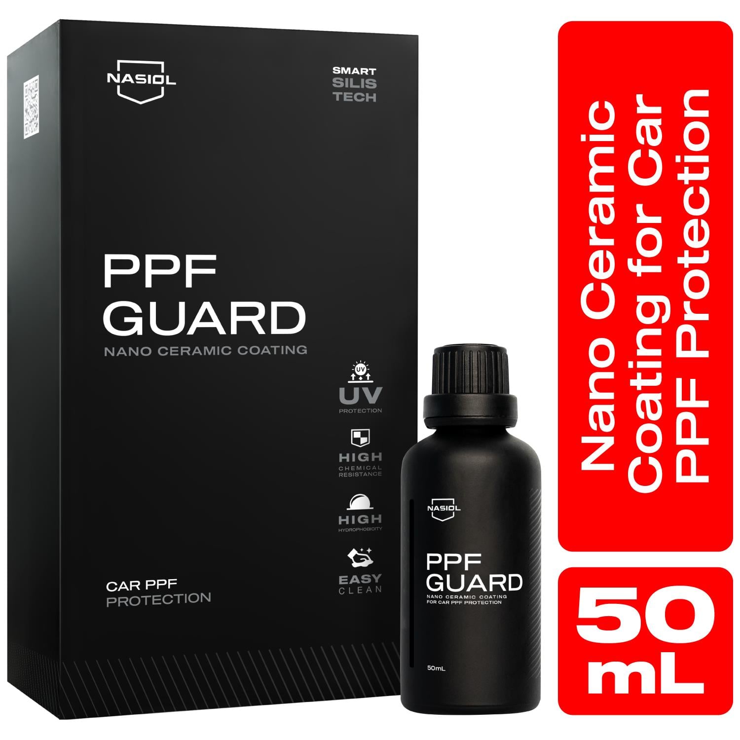 Nasiol PPFGuard Nano Ceramic Coating for Car Paint Protection Film(PPF) and PPF Protection-1.5 Years Durability-1.69FlOz