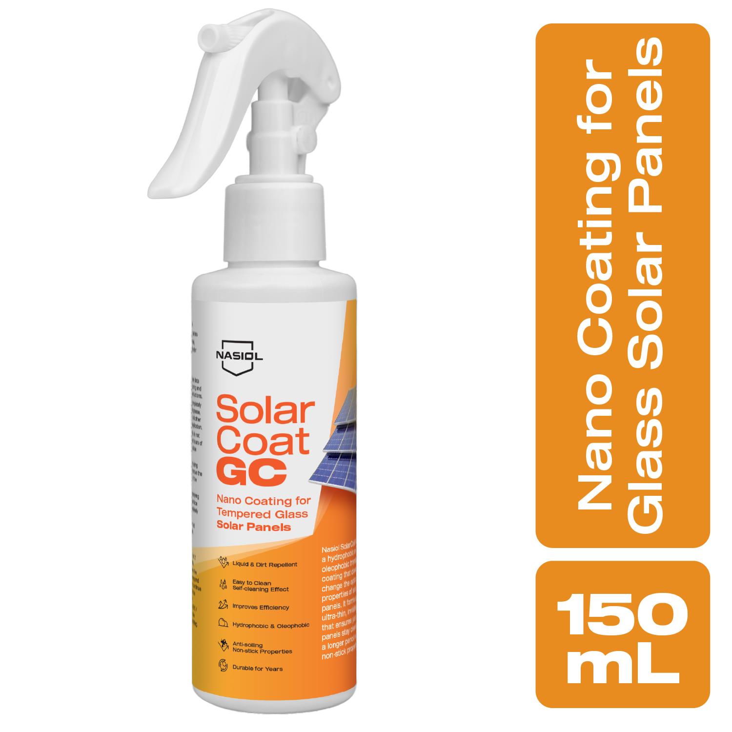 Nasiol SolarCoat GC Temperli Cam Güneş Panelleri İçin Gelişmiş Nano Kaplama-150ml