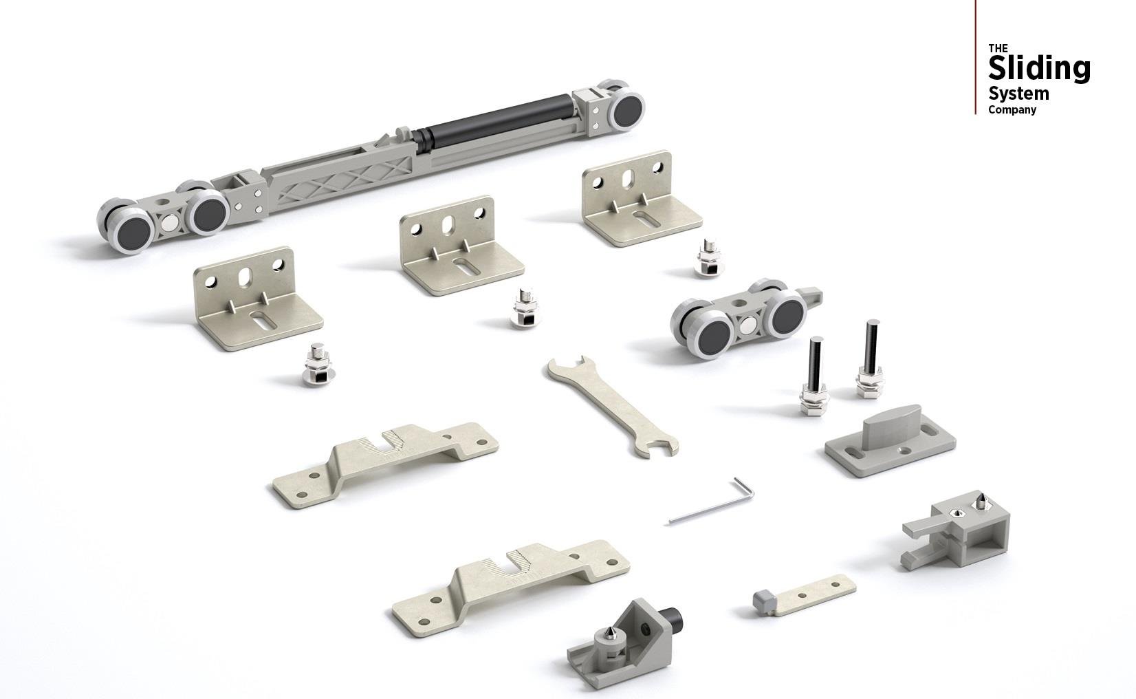 120 Kg Ayarlı Tek Yöne Yavaşlatıcılı Sürgü Kapı Mekanizması Sistemi 9700 SFT