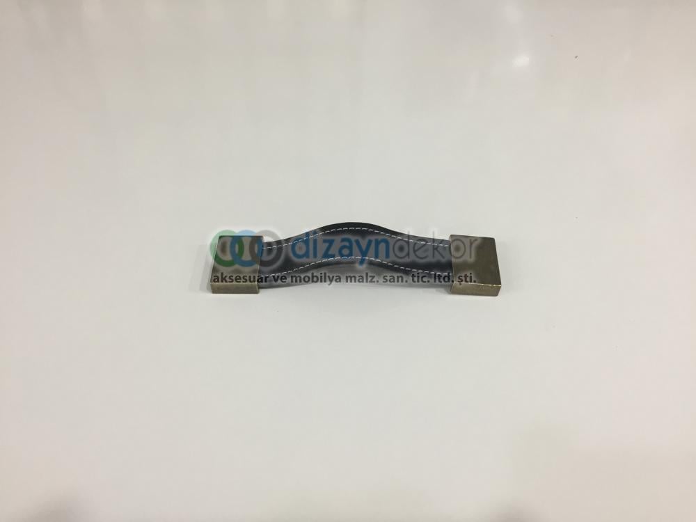 96 Mm. Deri Kulp Antik Siyah