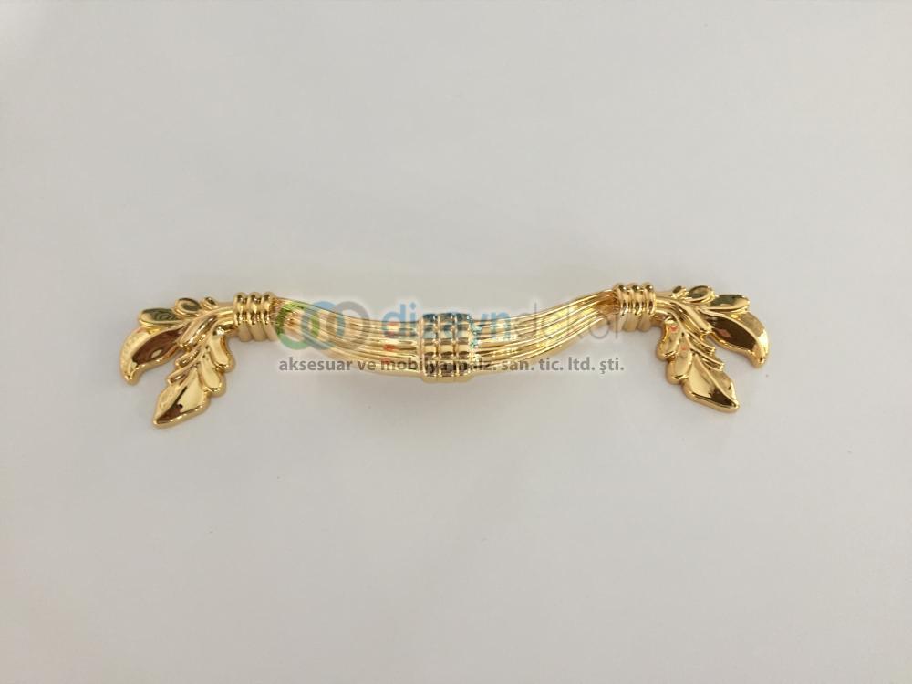 Altın Kaplama Desenli 64 Mm. Kulp S