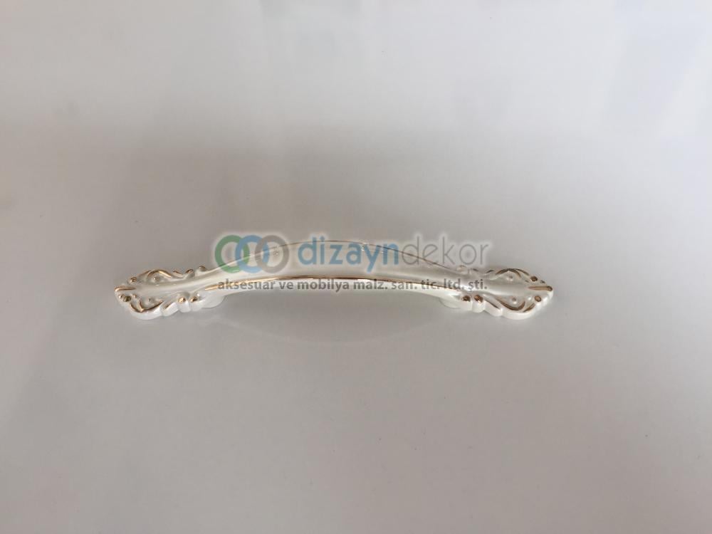 Altın-beyaz Desenli 64 Mm. Kulp