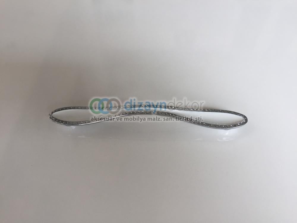 Krom-beyaz Kristal Desen 160 Mm. Kulp