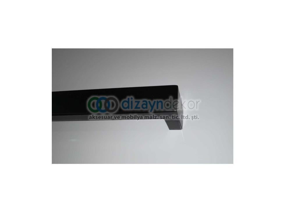Mat Siyah Paslanmaz Çelik Sürgü Ve Çekme Kapı Kolu 40x20 Mm. Profil