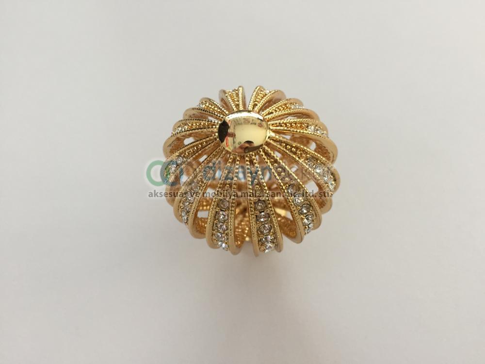 Swarovski Kristal Tekli Altın Özel Tasarım Kulp