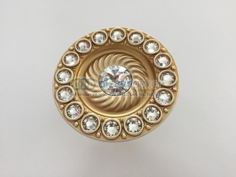 Swarovski Taşlı Tekli Maxi A.altın Krem 