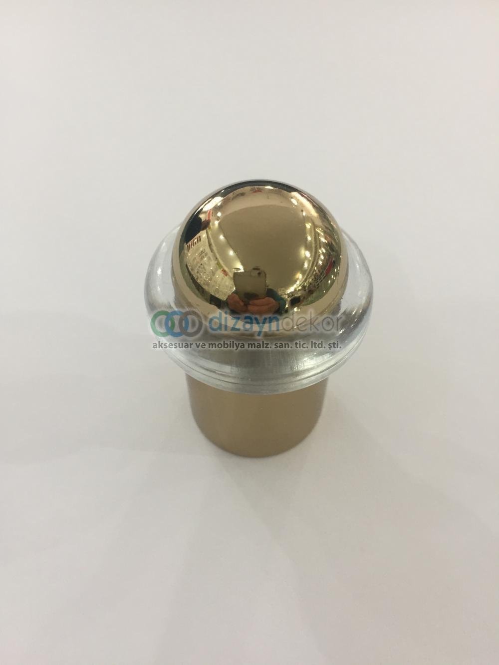 Zemine Yere Monte Kapı Stoperi Parlak Sarı 5 Cm