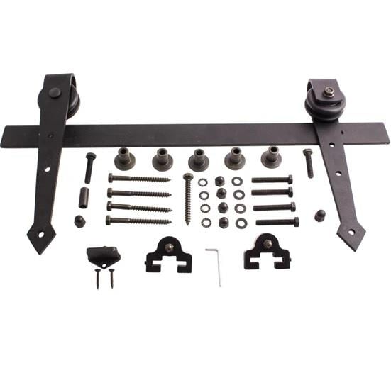 Ahır Kapı Ferforje Mat Siyah Sürgü Kayar Kapı Sistemi