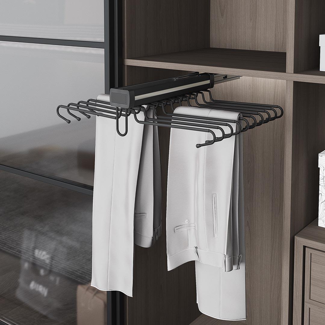 Beyaz Lüx Alüminyum Çiftli Pantolonluk S6723