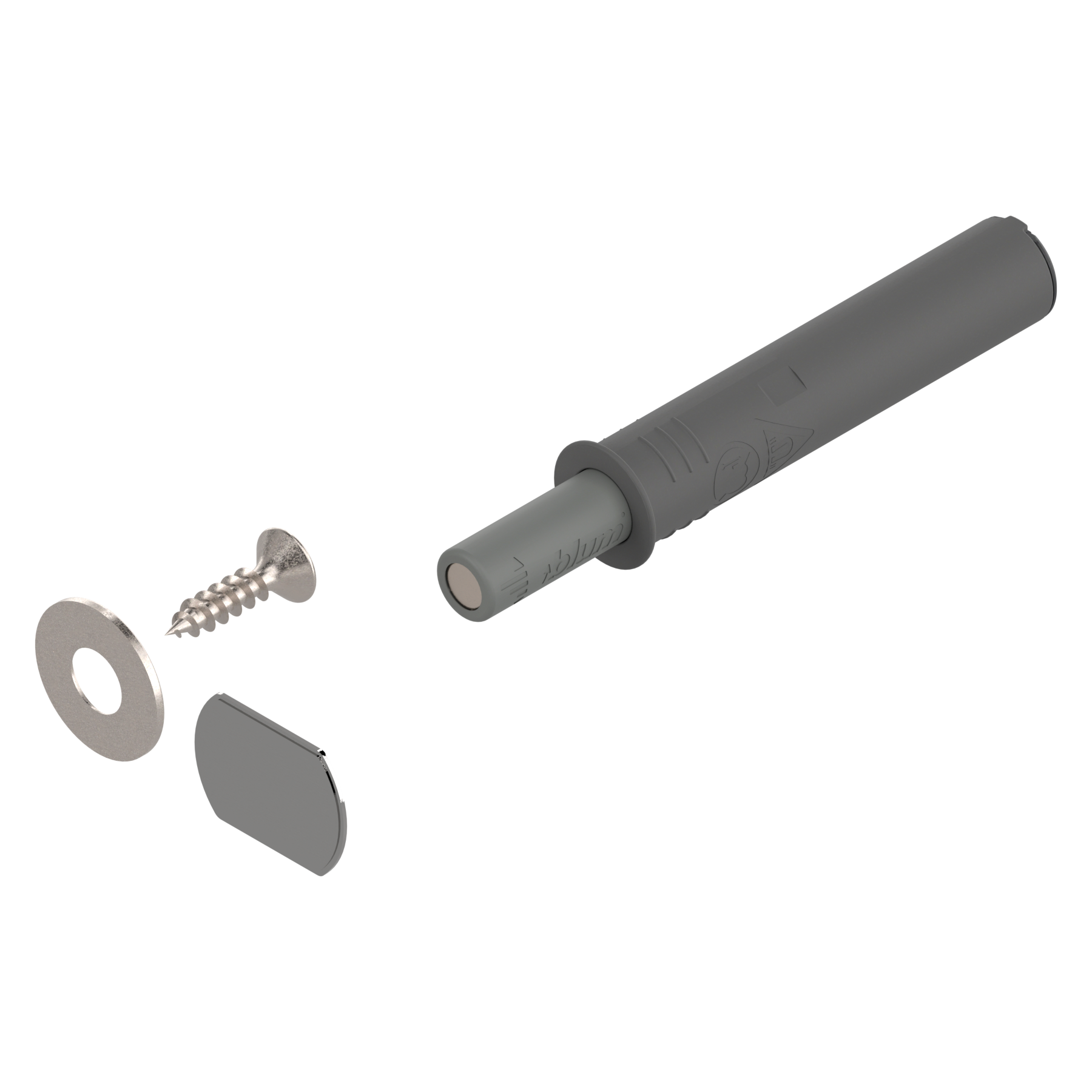 Blum Bas-aç Tip-On Set Adaptörlü Kısa Gri 956.1004 + 956.1201