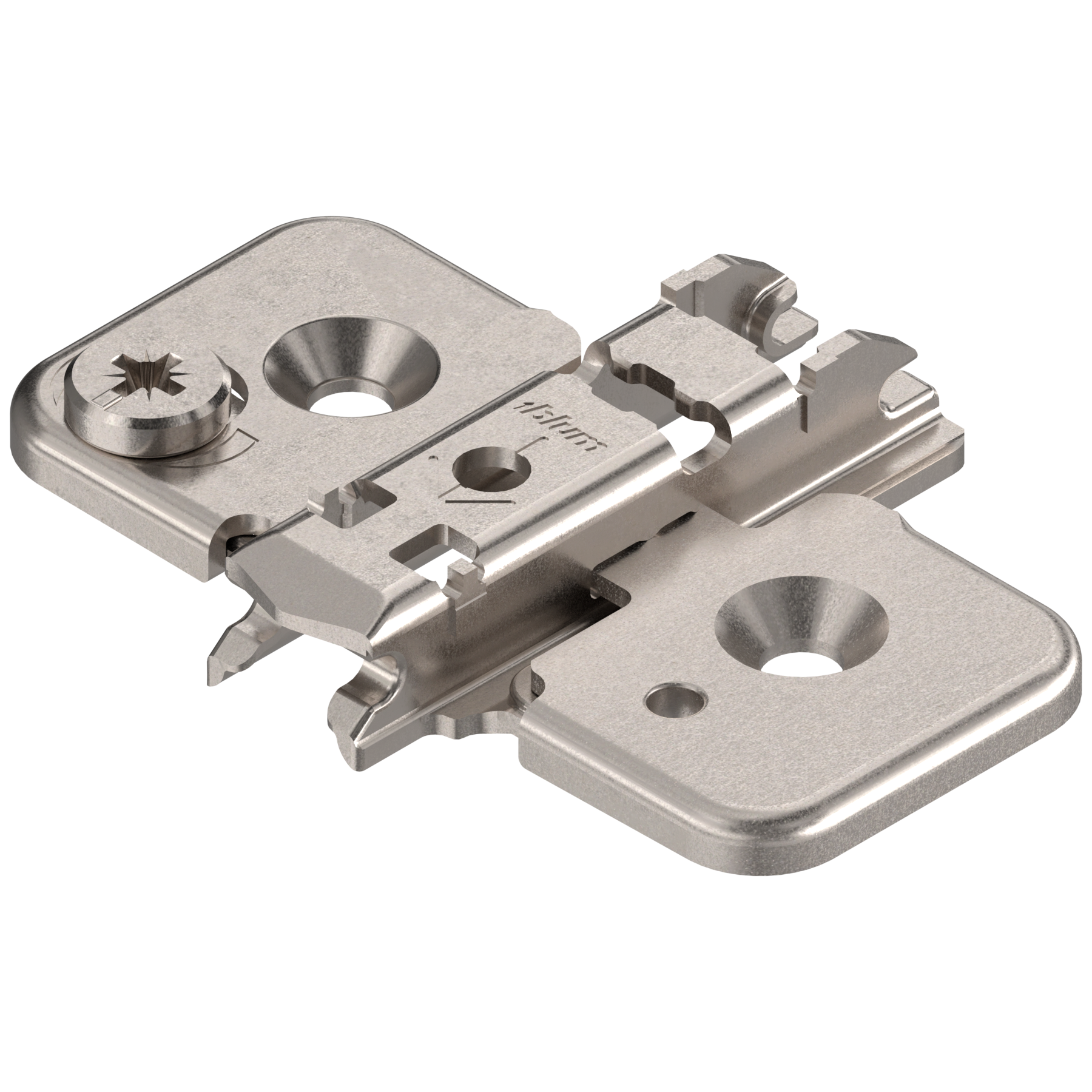 Blum Clip Menteşe tabanı, haç tipi, 0 mm, Çelik, Vidalı, HV: eksantrik 173H7100