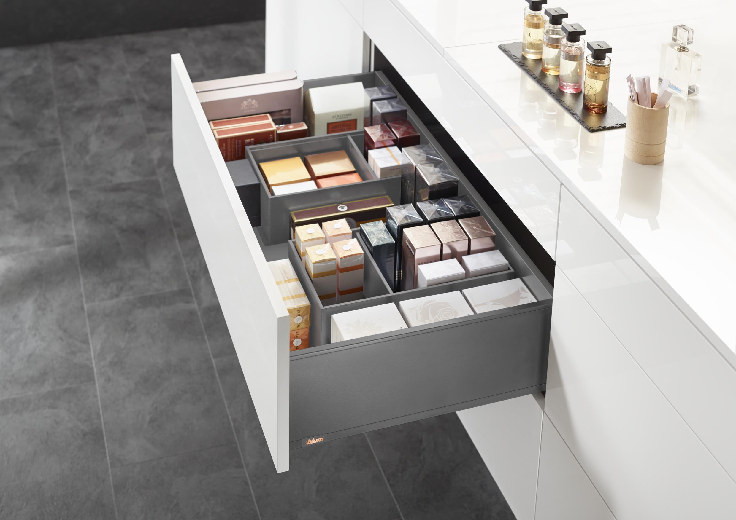 Blum Legrabox Pure C Yüksek Yanak 50 Cm. Frenli Blumotion Orion Gri Antrasit