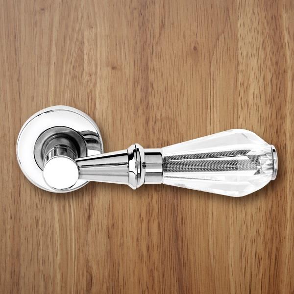 Kapı Kolu Kristal Cam Krom 1062 Wc