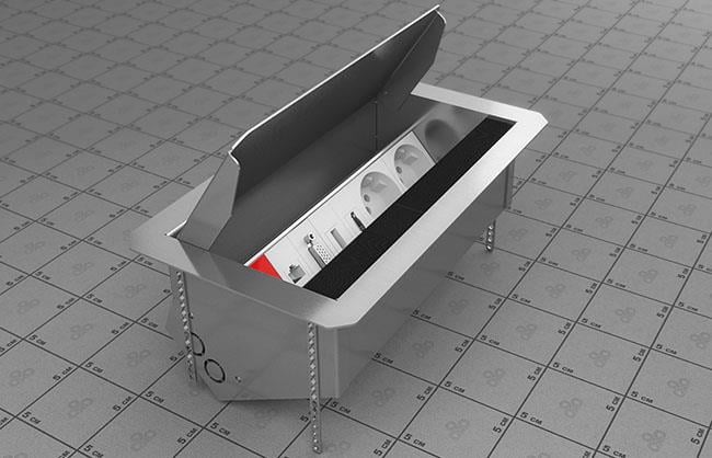 Masa Üstü Paslanmaz Fırçalı Data Priz Sistemi 10.3200/10