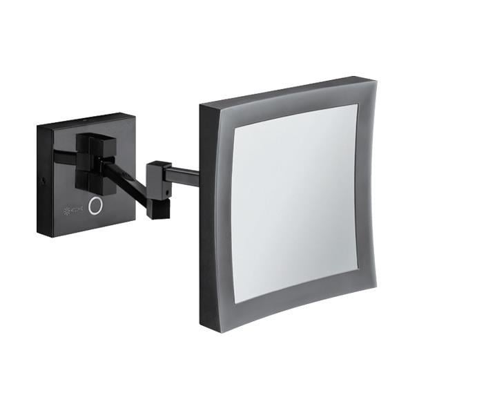 Mat Siyah Dokunmatik Led Aydınlatmalı Makyaj Aynası