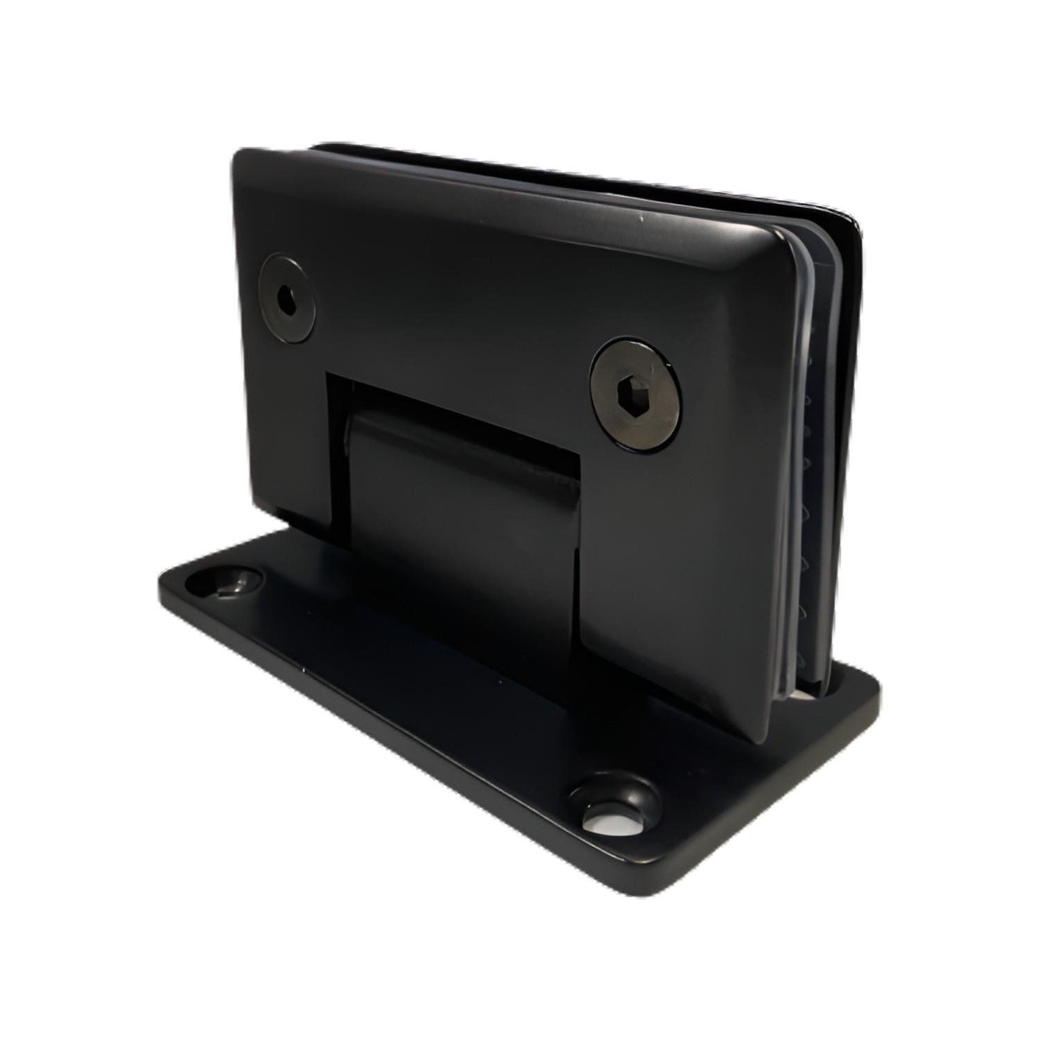 Mat Siyah Paraduş Cam Kapı Menteşesi - Ortadan