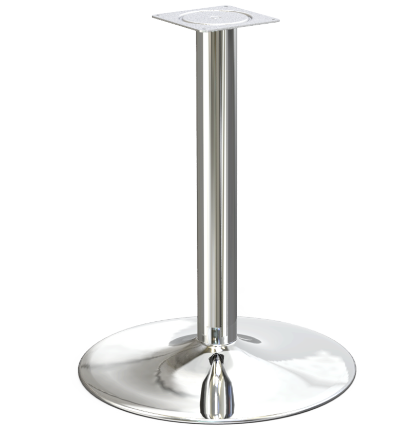 Ortadan Tablalı Paslanmaz Lüks Masa Ayağı Yuvarlak 560-710 Mm