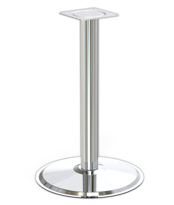 Ortadan Tablalı Paslanmaz Masa Ayağı Yuvarlak 76-480 Mm