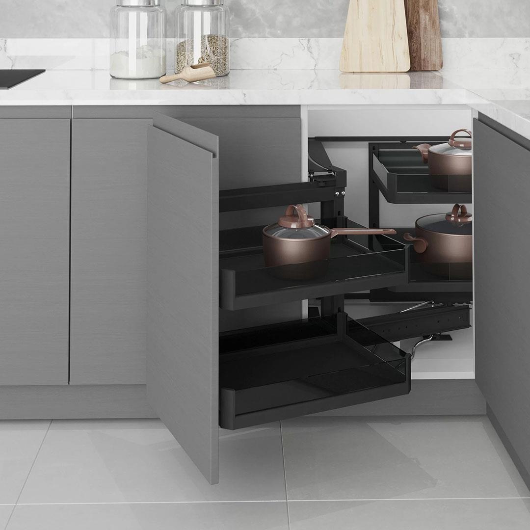 Premium Kapağa Monte Kör Köşe Mekanizması Antrasit Sol S3001P