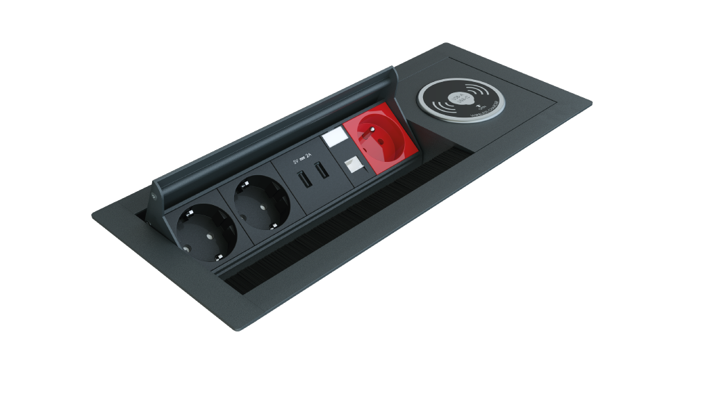 Revo-Line-W Kablosuz Şarjlı Dönmeli Priz Sistemleri